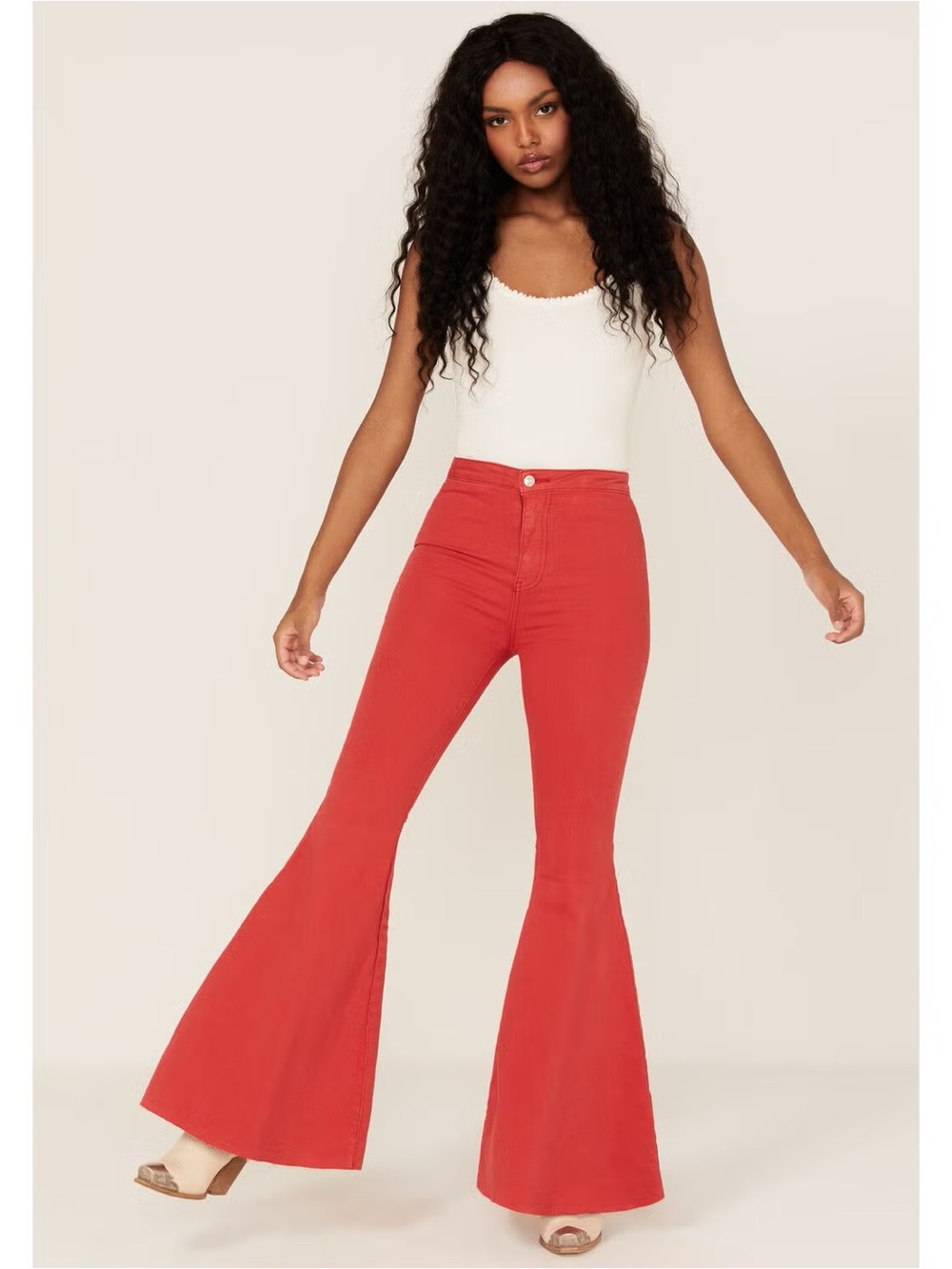 Free People Just Float On High Rise Flare Jeans
